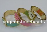 CEB188 27mm width gold plated alloy with enamel bangles wholesale