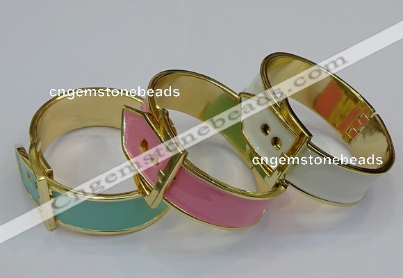 CEB188 27mm width gold plated alloy with enamel bangles wholesale