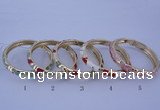 CEB30 5pcs 8mm width gold plated alloy with enamel bangles