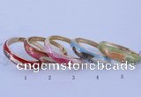 CEB42 5pcs 17mm width gold plated alloy with enamel rhinestone & bangles