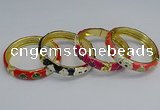 CEB60 9mm width gold plated alloy with enamel bangles wholesale