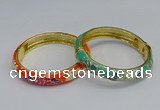 CEB64 9mm width gold plated alloy with enamel bangles wholesale