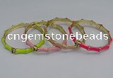 CEB65 6mm width gold plated alloy with enamel bangles wholesale