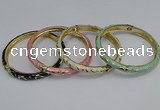 CEB77 5mm width gold plated alloy with enamel bangles wholesale