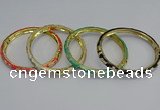 CEB79 6mm width gold plated alloy with enamel bangles wholesale