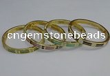 CEB84 8mm width gold plated alloy with enamel bangles wholesale