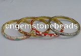 CEB94 6mm width gold plated alloy with enamel bangles wholesale