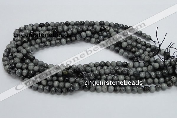 CEE03 15.5 inches 7mm round eagle eye jasper beads wholesale