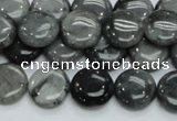 CEE12 15.5 inches 14mm flat round eagle eye jasper beads wholesale