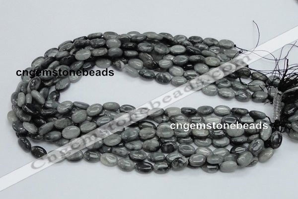 CEE15 15.5 inches 8*12mm oval eagle eye jasper beads wholesale