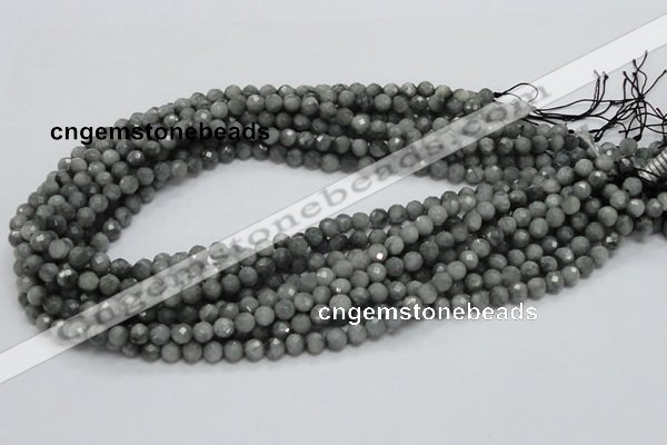 CEE19 15.5 inches 6mm faceted round eagle eye jasper beads wholesale