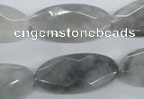 CEE214 15.5 inches 15*30mm faceted oval eagle eye jasper beads