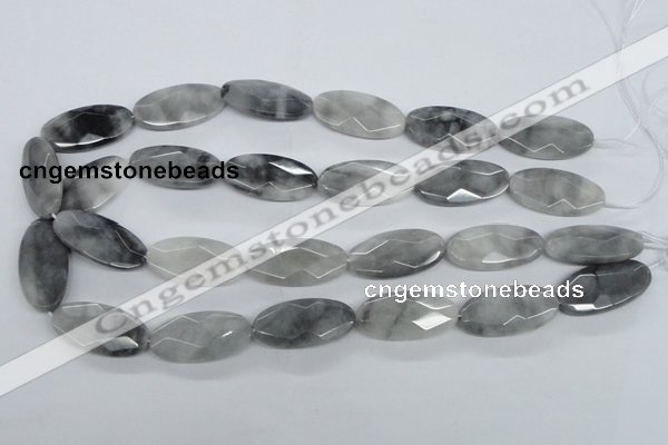 CEE214 15.5 inches 15*30mm faceted oval eagle eye jasper beads