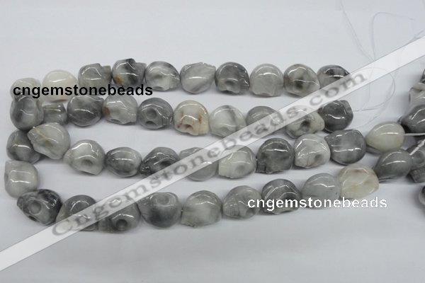 CEE215 15.5 inches 15*18mm skull shape eagle eye jasper beads