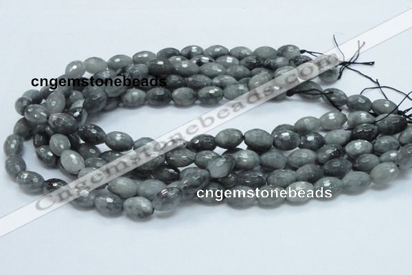 CEE28 15.5 inches 10*16mm faceted rice eagle eye jasper beads