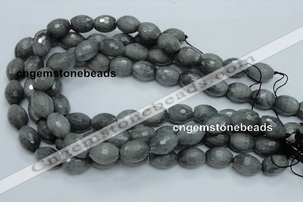 CEE30 15.5 inches 15*20mm faceted rice eagle eye jasper beads