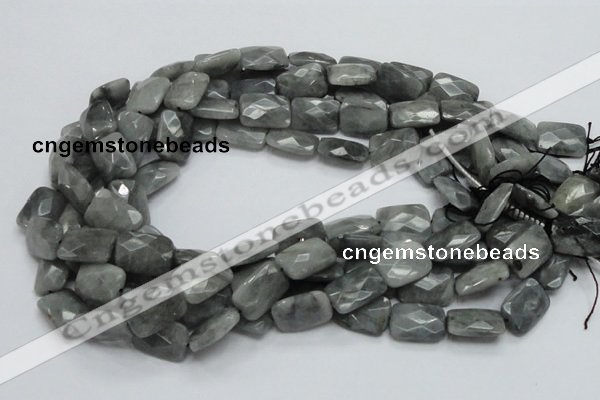 CEE33 15.5 inches 13*18mm faceted rectangle eagle eye jasper beads