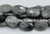 CEE42 15.5 inches 13*18mm faceted oval eagle eye jasper beads