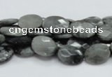 CEE51 15.5 inches 8*12mm faceted oval eagle eye jasper beads
