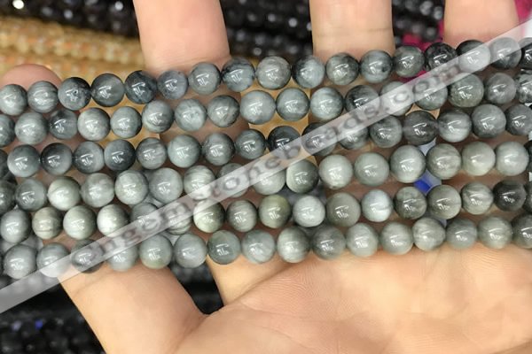 CEE510 15.5 inches 6mm round eagle eye jasper beads