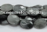 CEE53 15.5 inches 12*16mm faceted oval eagle eye jasper beads