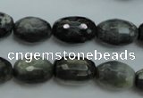 CEE71 15.5 inches 8*12mm faceted rice eagle eye jasper beads