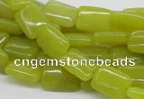 CEJ03 15.5 inches 10*14mm rectangle lemon jade beads wholesale