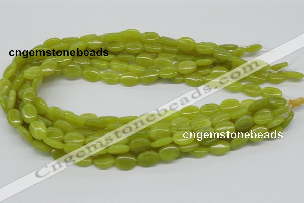 CEJ05 15.5 inches 10*14mm oval lemon jade beads wholesale