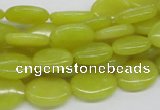 CEJ06 15.5 inches 12*16mm oval lemon jade beads wholesale