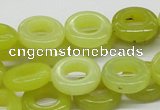 CEJ08 15.5 inches 8*16mm donut lemon jade beads wholesale