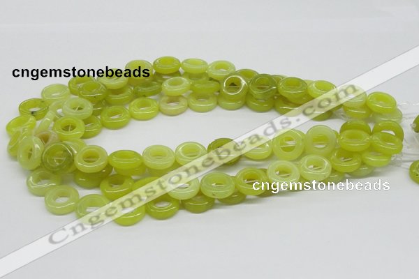 CEJ08 15.5 inches 8*16mm donut lemon jade beads wholesale