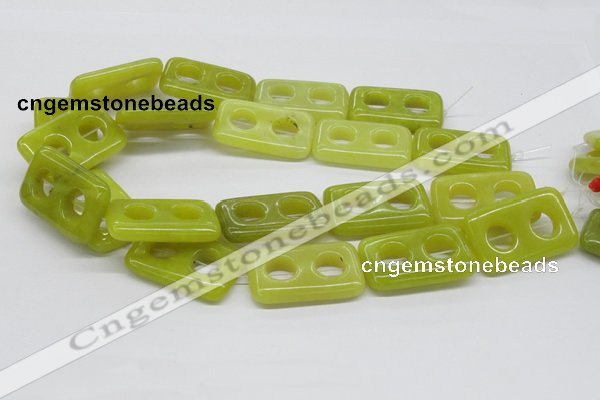 CEJ11 15.5 inches 25*40mm rectangle lemon jade beads wholesale