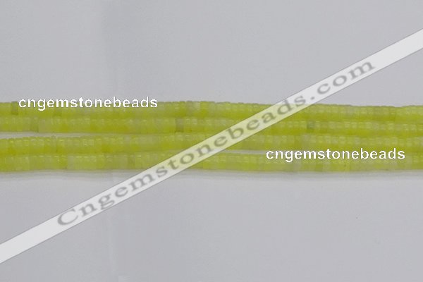 CEJ219 15.5 inches 2*4mm heishi lemon jade beads wholesale