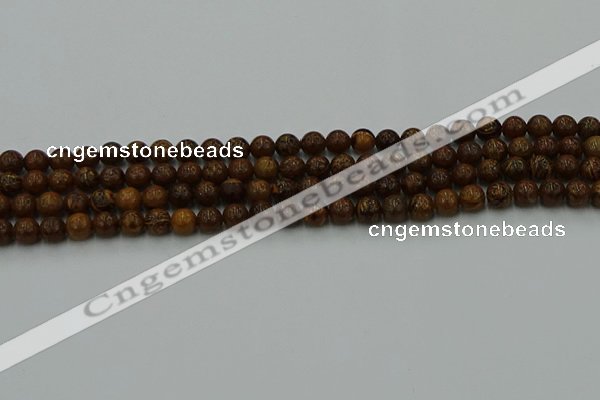 CEJ300 15.5 inches 4mm round elephant skin jasper beads wholesale