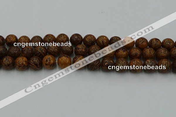 CEJ305 15.5 inches 14mm round elephant skin jasper beads wholesale