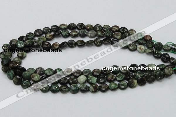 CEM02 15.5 inches 10mm flat round emerald gemstone beads wholesale