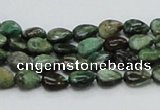 CEM05 15.5 inches 6*8mm flat teardrop emerald gemstone beads