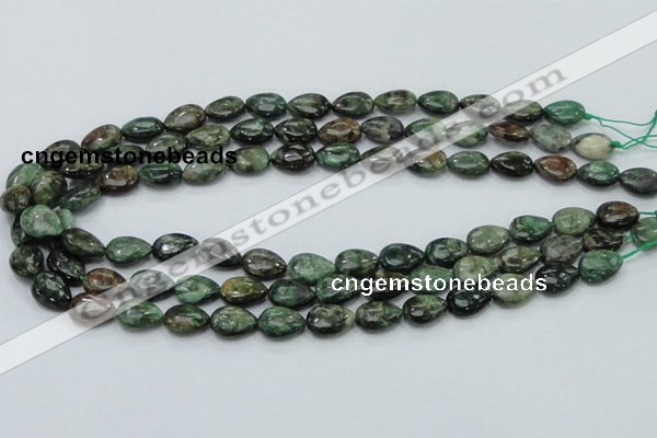 CEM06 15.5 inches 10*14mm flat teardrop emerald gemstone beads