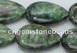 CEM09 15.5 inches 23*30mm flat teardrop emerald gemstone beads