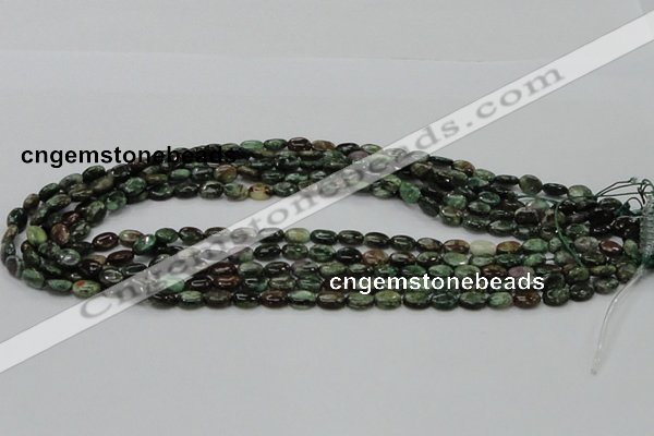 CEM10 15.5 inches 6*8mm oval emerald gemstone beads wholesale