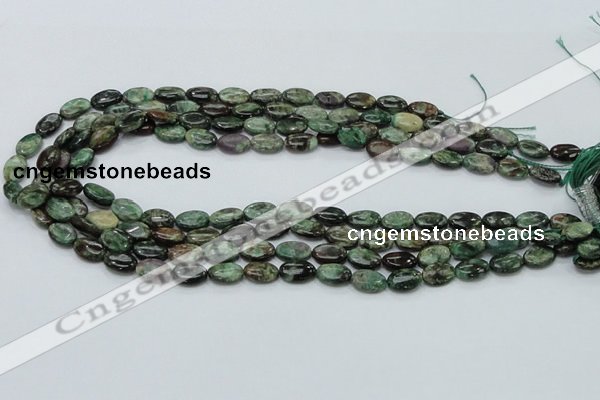 CEM11 15.5 inches 8*12mm oval emerald gemstone beads wholesale