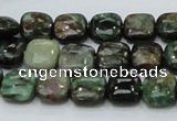 CEM22 15.5 inches 10*10mm square emerald gemstone beads wholesale