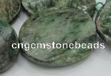 CEM26 15.5 inches 30*40mm twisted oval emerald gemstone beads