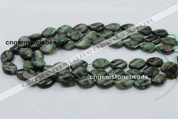 CEM28 15.5 inches 15*20mm twisted teardrop emerald gemstone beads