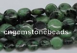 CEP10 15.5 inches 10mm flat round epidote gemstone beads