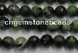 CEP106 15.5 inches 8mm faceted round epidote gemstone beads