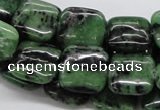 CEP15 15.5 inches 15*15mm square epidote gemstone beads wholesale