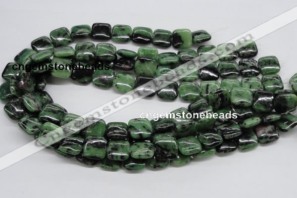 CEP15 15.5 inches 15*15mm square epidote gemstone beads wholesale