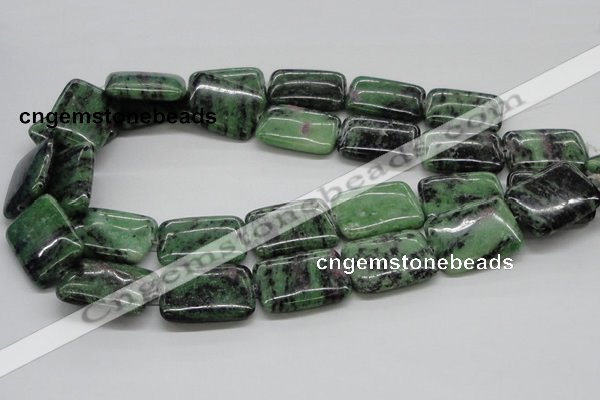 CEP19 15.5 inches 22*30mm rectangle epidote gemstone beads