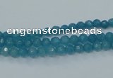 CEQ11 15.5 inches 4mm faceted round blue sponge quartz beads